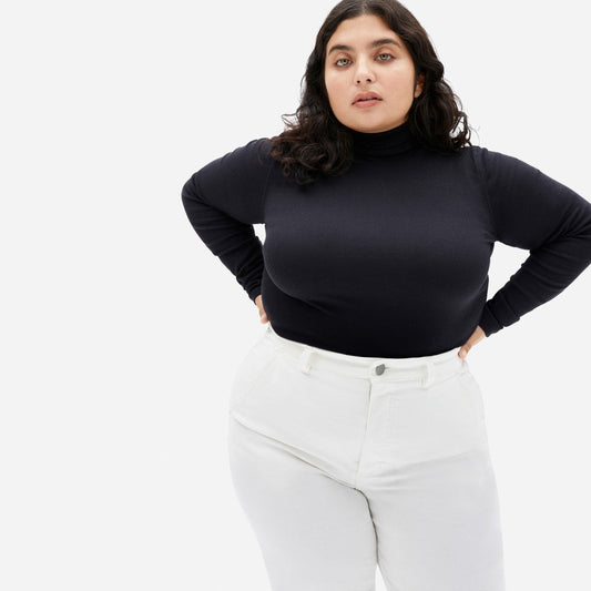 The Luxe Micro-Rib Turtleneck | Black