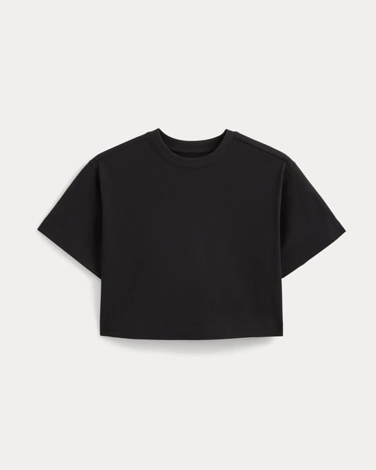 Forever Jersey Cropped Tee | Black
