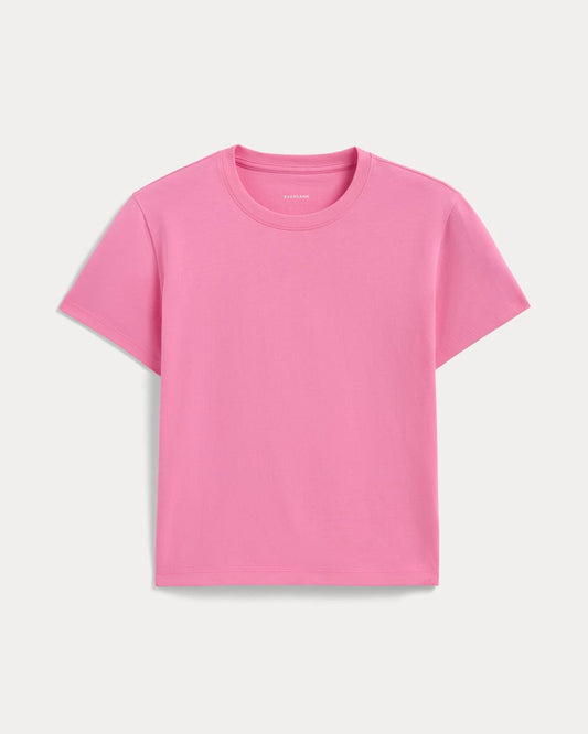 The Box-Cut Tee in Essential Cotton | Deep Pink | No Pocket