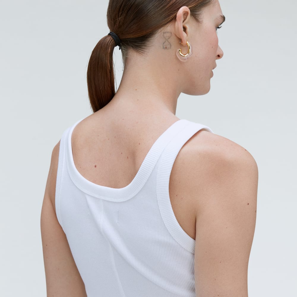 The ’90s Rib Dress | White