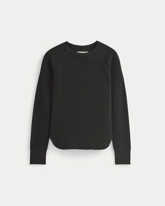 Slim-Fit Crew in Cozy Waffle | Black