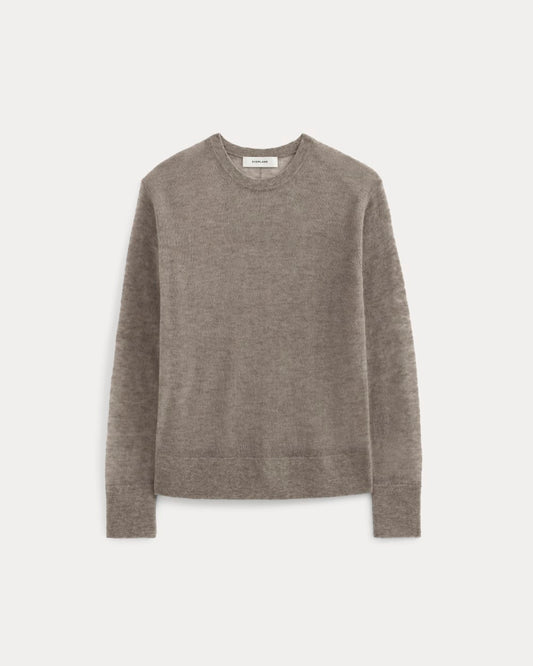 The Air Alpaca™ Relaxed Crew Top | Heathered Chocolate Chip