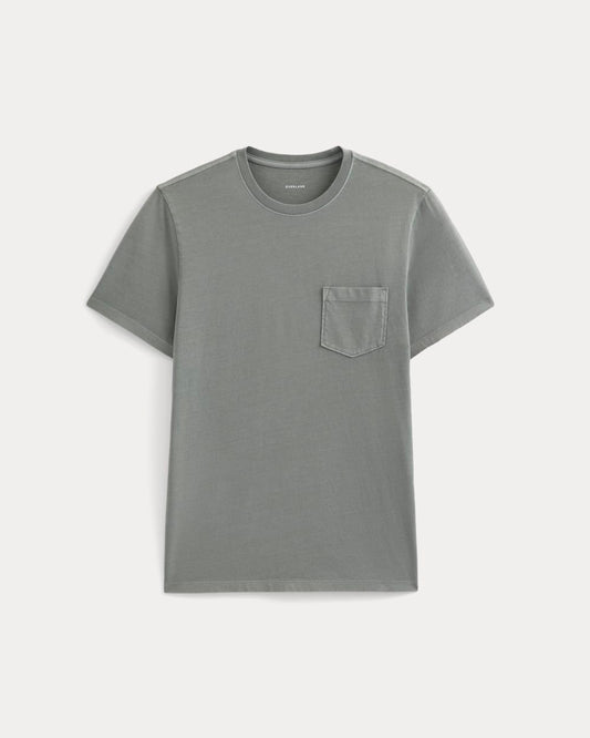 The Essential Organic Garment-Dyed Crew | Agave Green