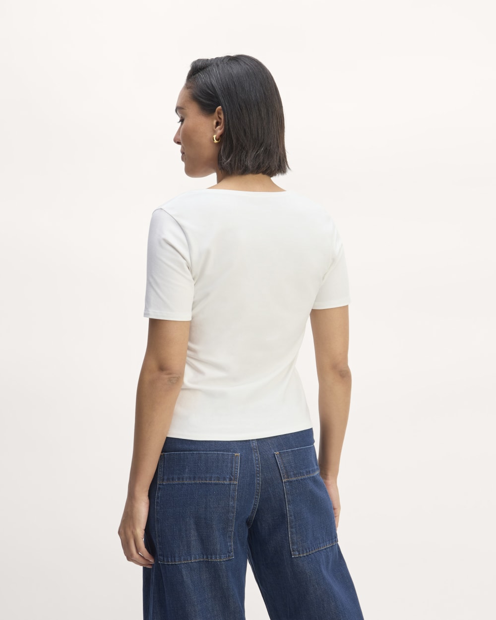 The Form Scoop-Neck Tee | White