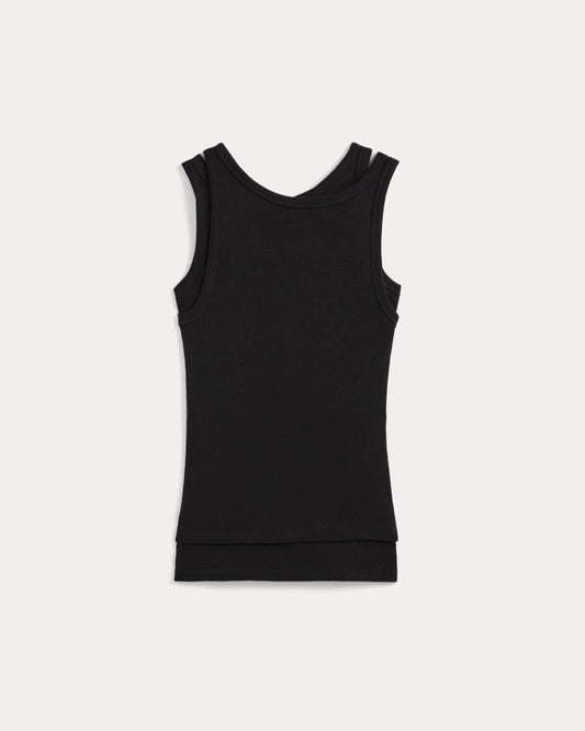 Tissue Layered Tank | Black