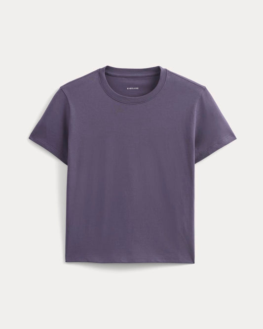 The Box-Cut Tee in Essential Cotton | Graystone | No Pocket