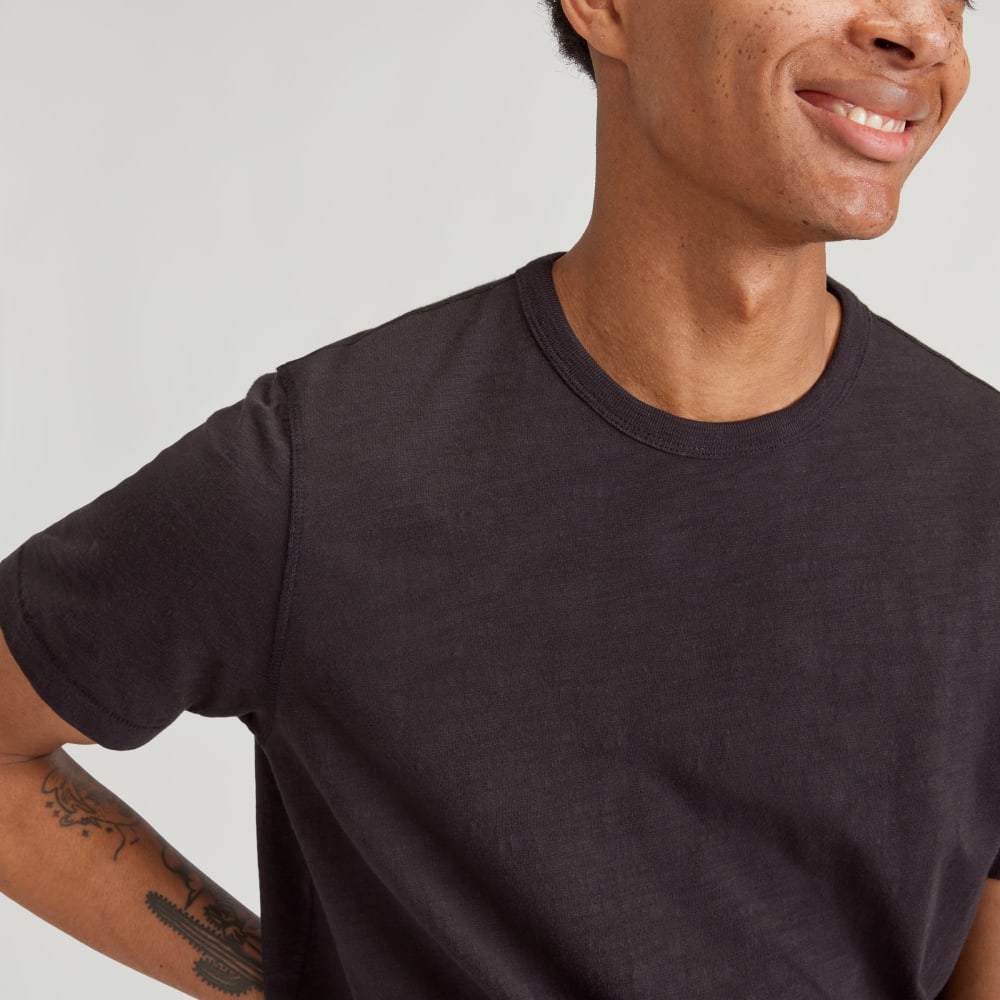 The Cotton Slub Crew | Black
