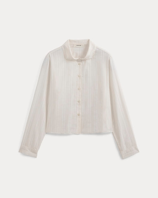 Textured Mini Collar Shirt | Bone
