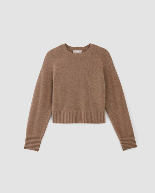 The Boxy Crew in Cashmere | Heathered Woodsmoke