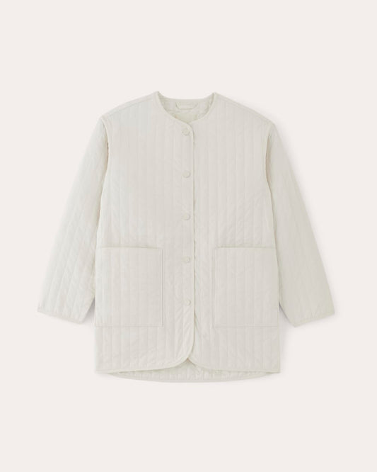 The Midi Quilted Liner | Bone