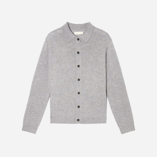 The Merino-Blend Sweater Polo | Heathered Grey
