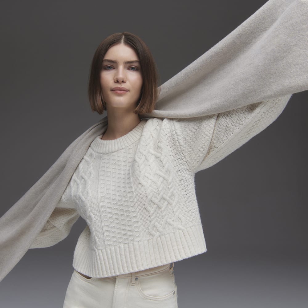 The Cashmere Scarf | Light Heather Grey