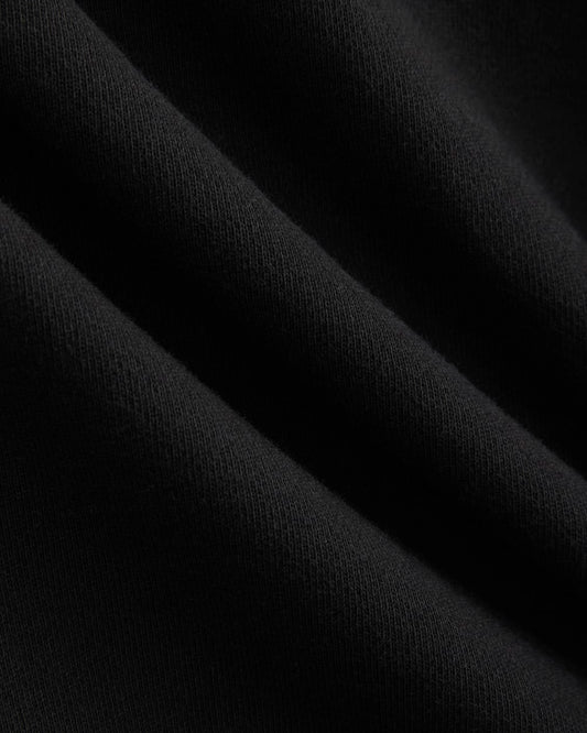 Lightweight Terry Zip Pullover | Black