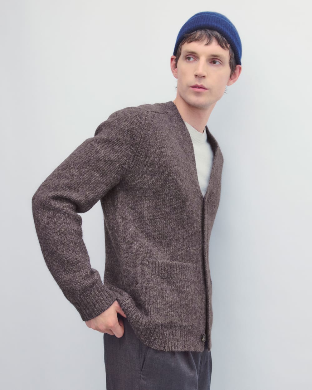 The Cloud Relaxed Cardigan | Heathered Burgundy