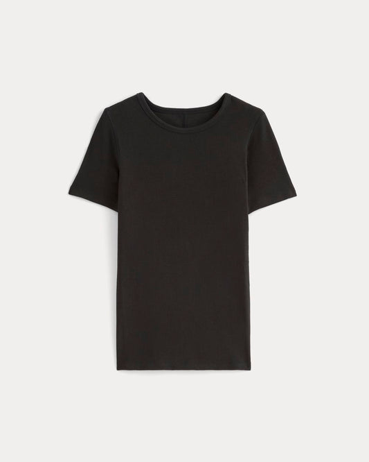 The Luxe Rib Crew | Black