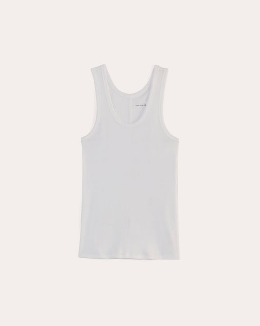 The Luxe Rib Racerback Tank | White