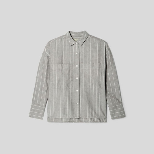 The Boxy Oxford | Chocolate Brown / White