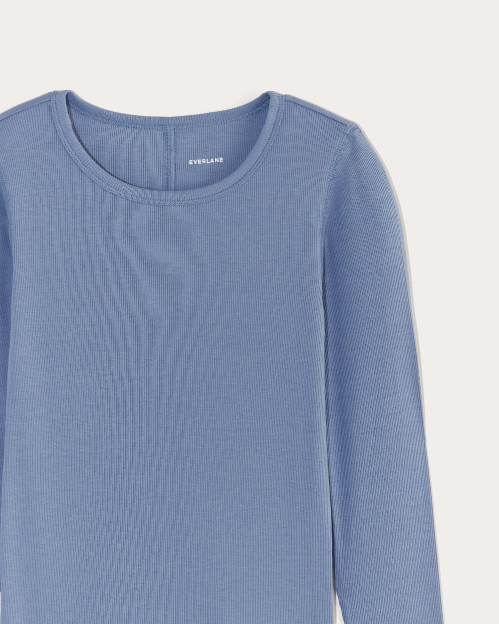 The Luxe Rib Long-Sleeve Crew | Bluebell