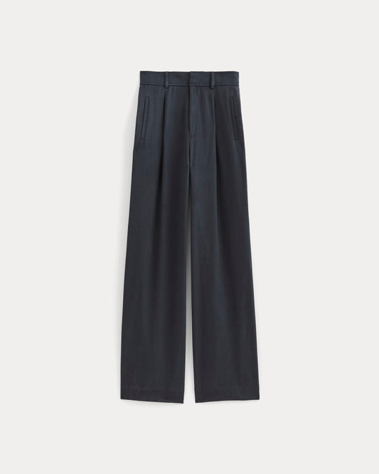 The Draper Pleated Pant in Buttersmooth | Navy | 30" Inseam