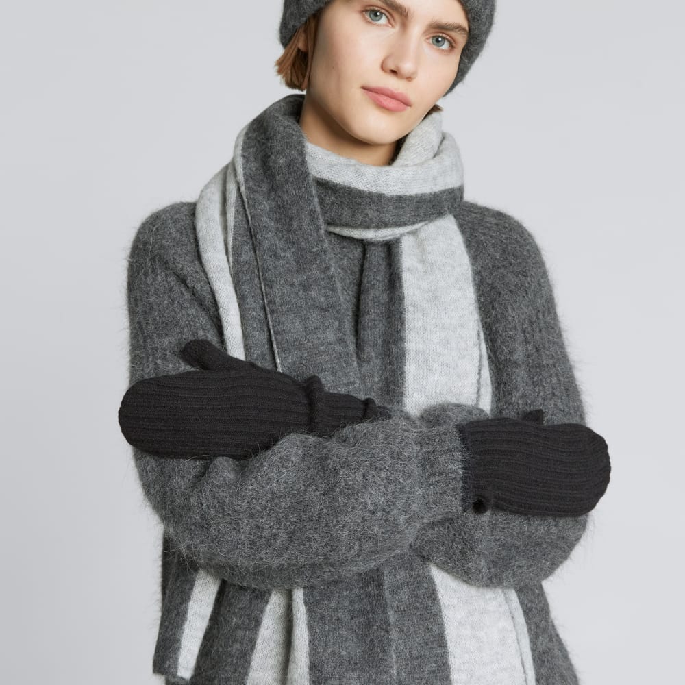 The Cashmere Mittens | Black