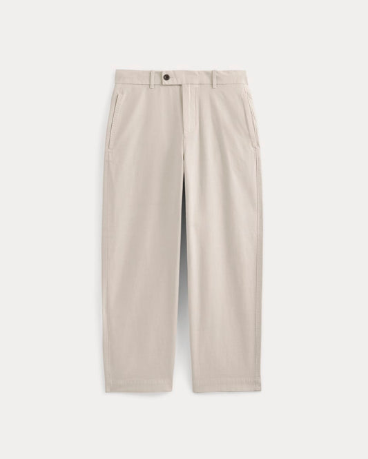 Cropped Slub Trouser | Peyote