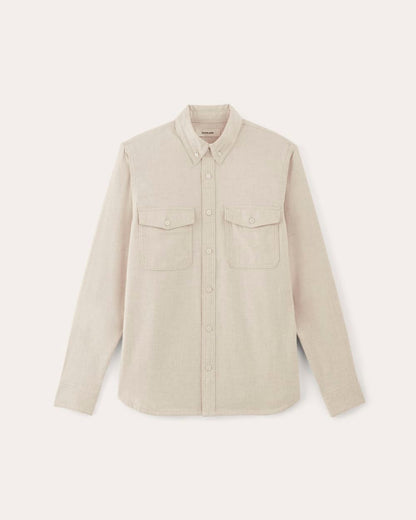 The Brushed Flannel Shirt | Heathered Oat
