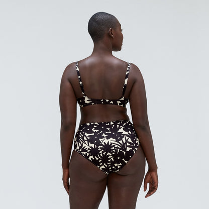 The High-Rise Hipster Bottom | Black / Canvas Floral