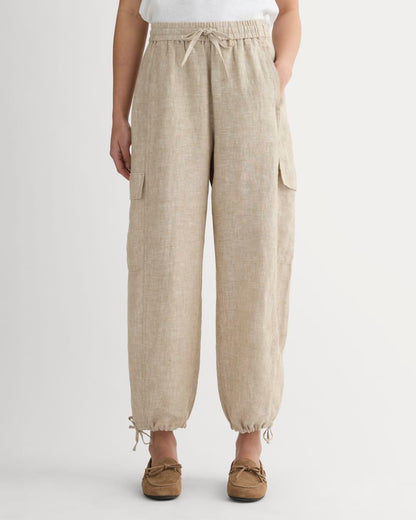 The Cargo Curve Pant in Linen | Cornstalk Chambray
