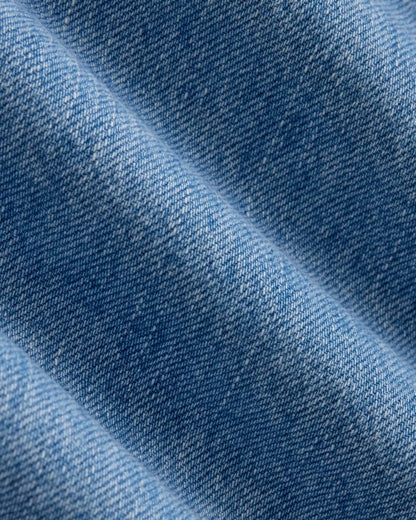 The Long A-Line Denim Short | Light Indigo