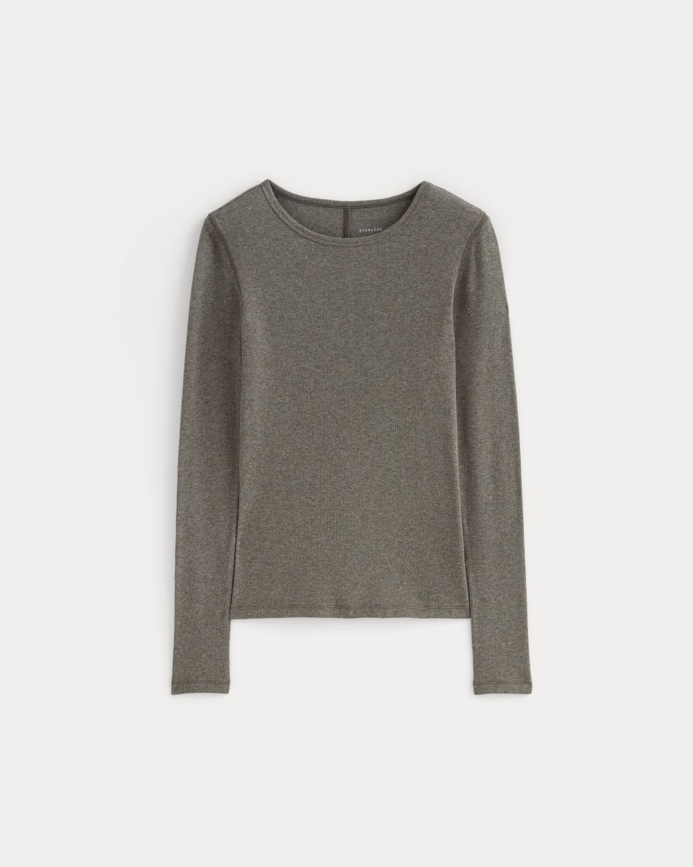 The Luxe Rib Long-Sleeve Crew | Washed Heathered Fatigue
