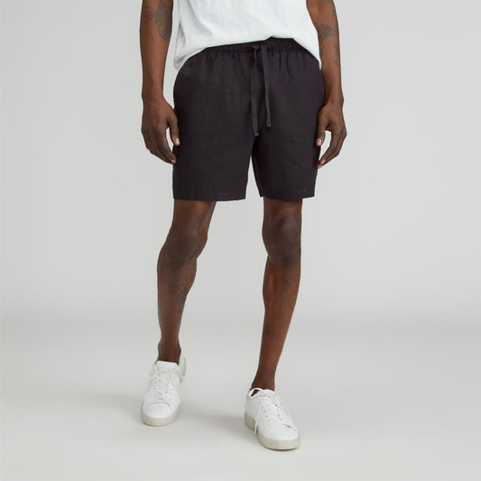 The Linen Easy Short | Black
