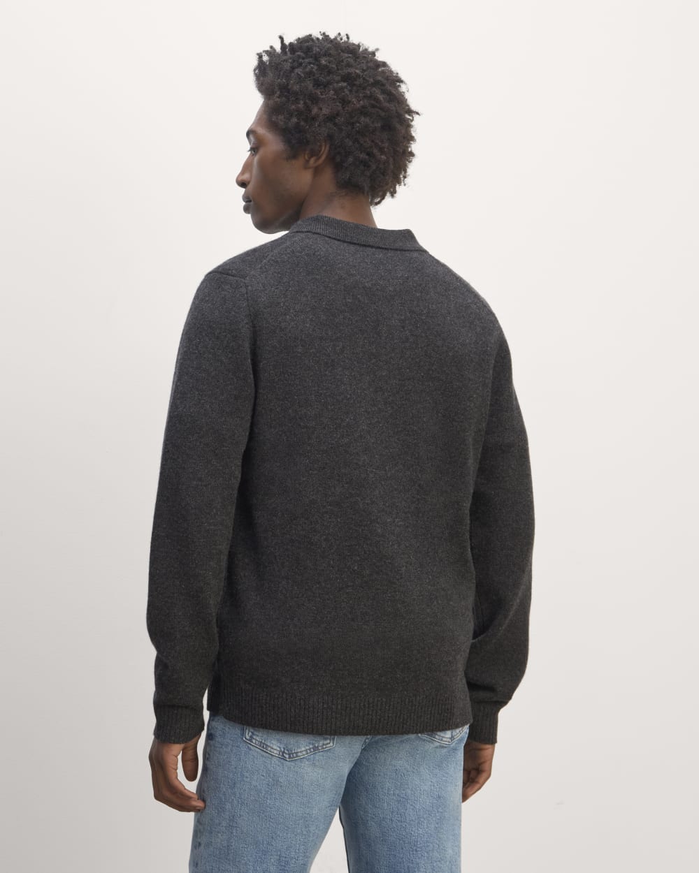The Classic Polo in Luxe Merino | Charcoal