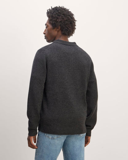 The Classic Polo in Luxe Merino | Charcoal