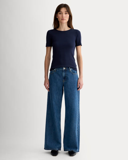 The Luxe Rib Crew | Navy
