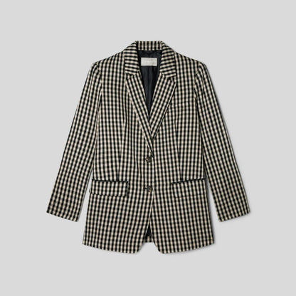 The Oversized Blazer in Buttersmooth | Khaki / Black
