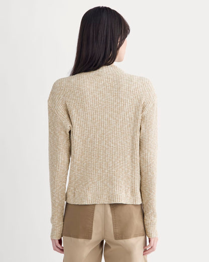 The Cozy Rib Funnel-Neck | Cornstalk / Bone Twist