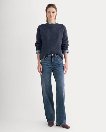 The Cocoon Crew in Wool Cashmere | Indigo