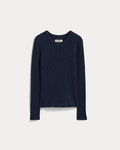 The Cozy Rib Long-Sleeve Tee | Navy