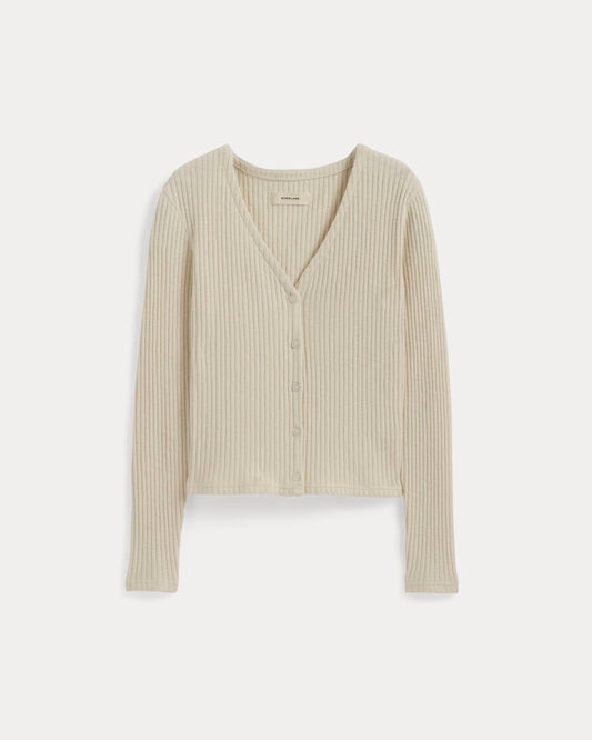 The Cozy Rib Cardigan | Bone
