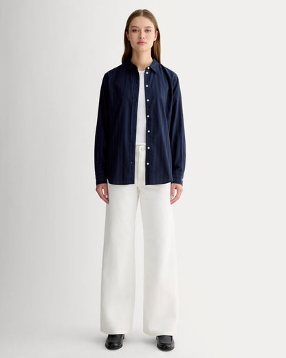 The Must-Have Shirt in Silky Cotton | Navy / Black
