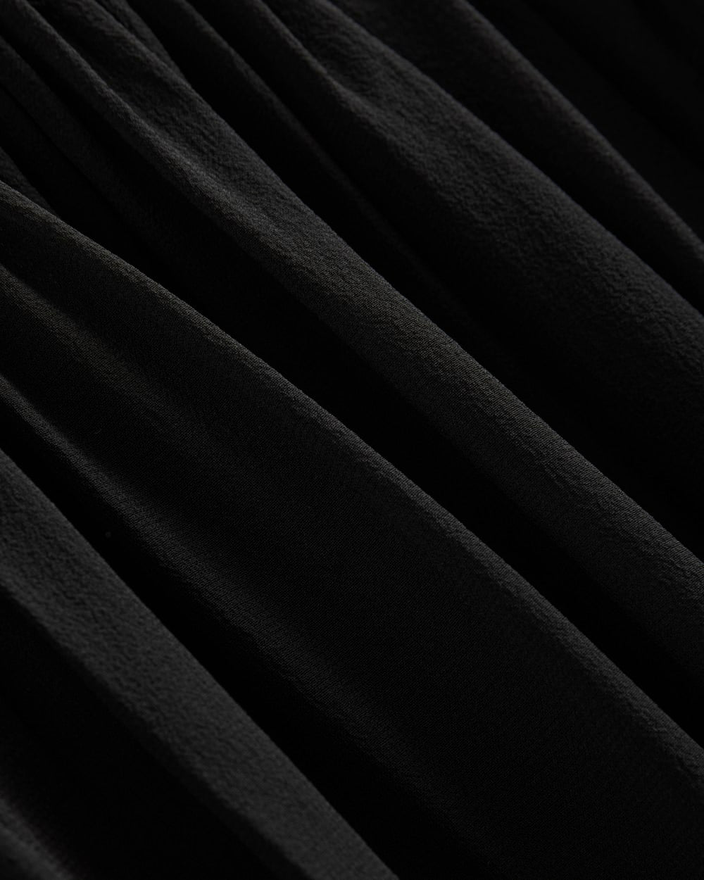 Twisted Pleat Tank in Silk Georgette | Black