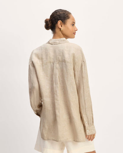 The Boyfriend Shirt in Linen | Cornstalk Chambray