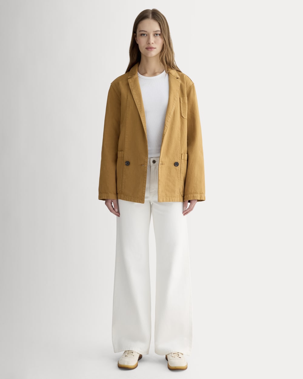 The Denim Chore Blazer | Garment-Dyed Neutral