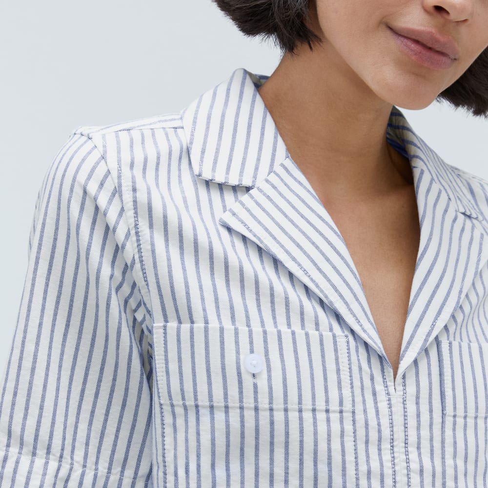 The Oxford Popover | Deep Blue / Canvas