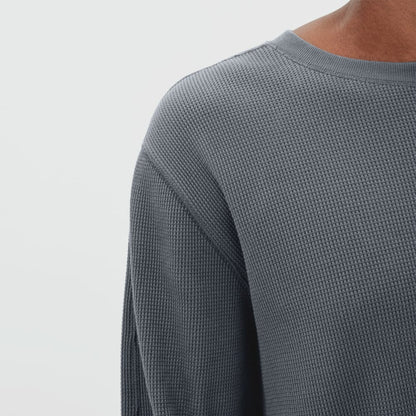 The Waffle Long-Sleeve Crew Tee | Slate
