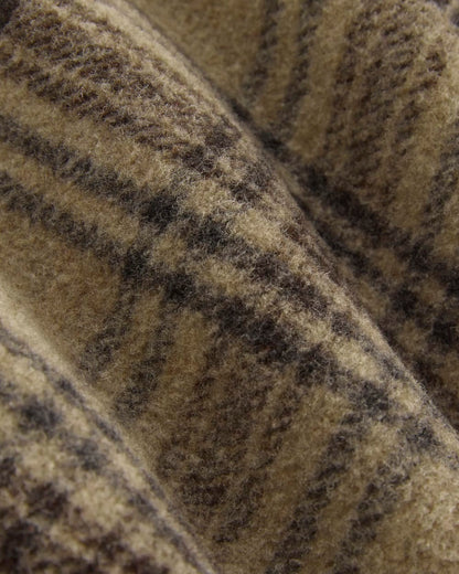 The Cocoon Coat in Wool | Chocolate Plum/Heather Charcoal