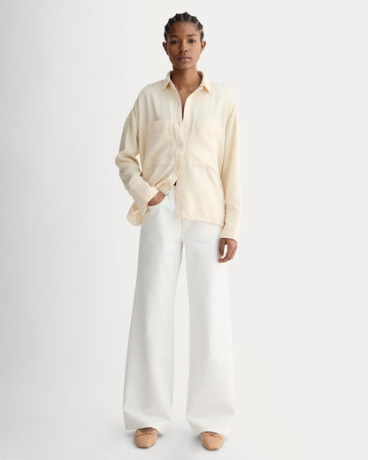 The Boxy Overshirt in Buttersoft | Parchment