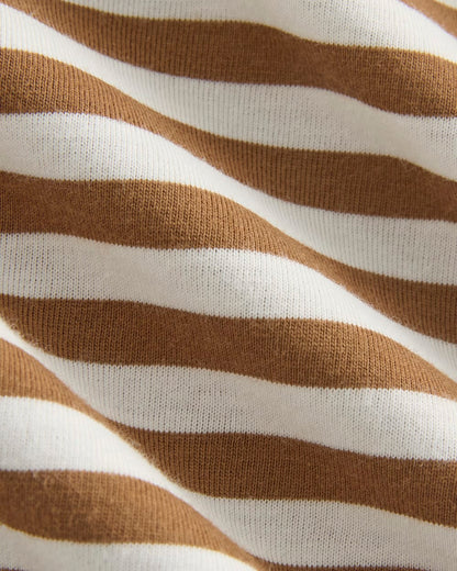The Box-Cut Tee in Essential Cotton | Bone/Toffee | No Pocket