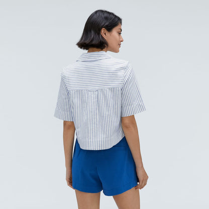 The Oxford Popover | Deep Blue / Canvas