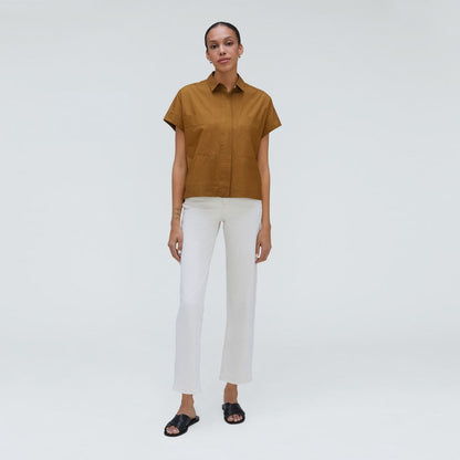 The Short-Sleeve Box Shirt | Tawny Brown